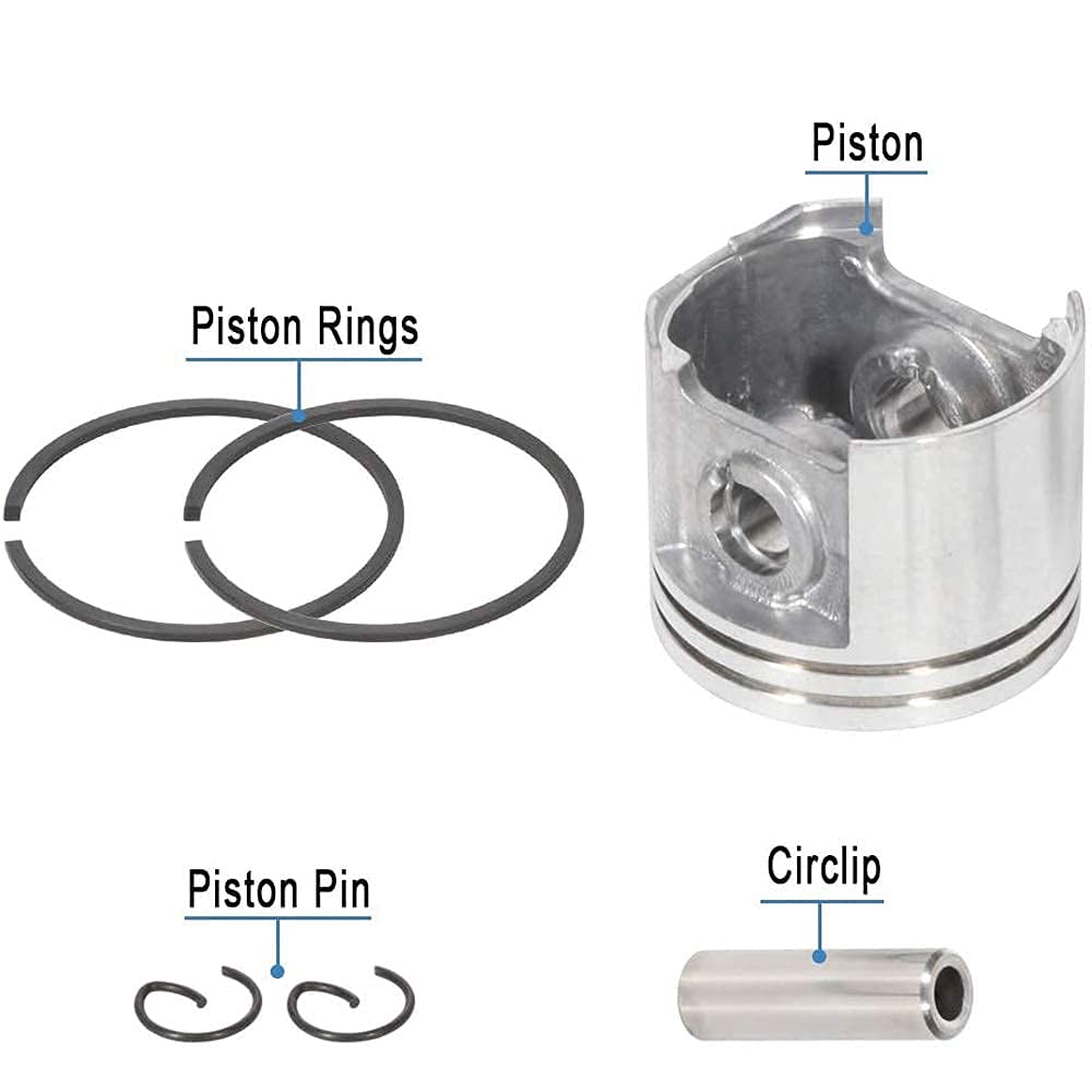 42.5mm Piston Ring Kit Replacement for STIHL MS250 Chainsaw (Part# 1123 030 2000) - Compatible with STL 025 & MS 250 - Perfect for Chainsaw Repair & Maintenance
