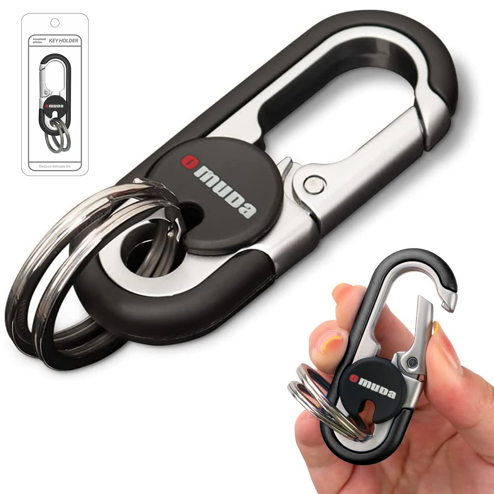 Personalized Stainless Steel Car Keychain for Men - Durable Anti-Loss Metal Key Ring with Creative Design | Perfect Gift for Drivers, Car Enthusiasts & Father's Day