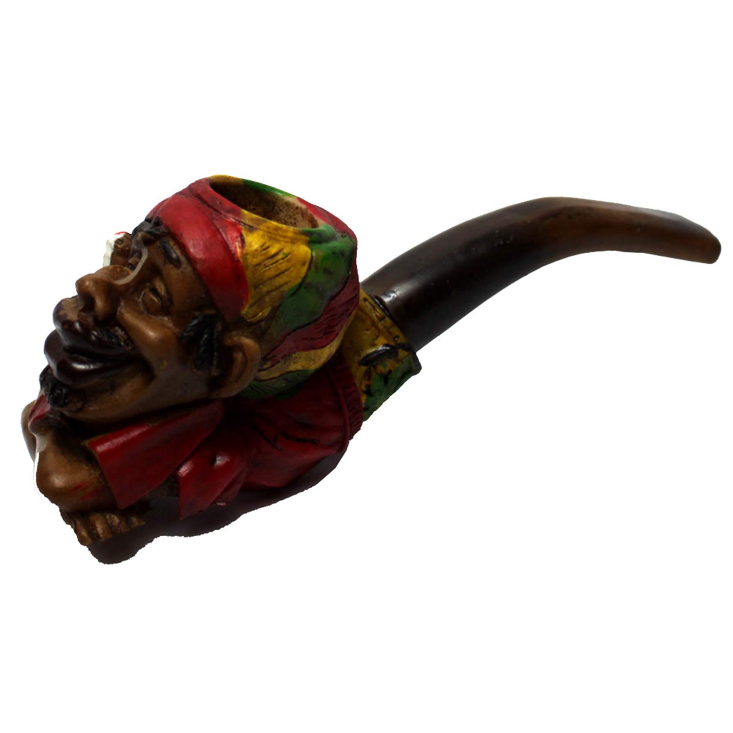 Rasta Man Decorative Pipe Figurine - Handcrafted Jamaican-Inspired Resin Statue for Home & Office Decor | Perfect for Reggae Lovers, Gift Giving & Cultural Displays