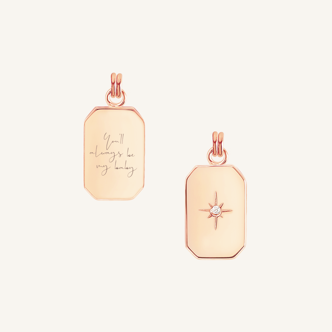 Etch Empower Charm Necklace - Jessica Urlichs Inspired Jewelry for Women | Perfect for Everyday Wear, Gifts & Special Occasions