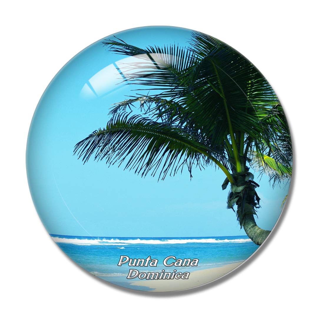 3D Bavaro Beach Punta Cana Dominican Republic Fridge Magnet - Crystal Glass Souvenir for Whiteboards & Refrigerators - Perfect for Travel Memories, Home Decor & Gift Giving