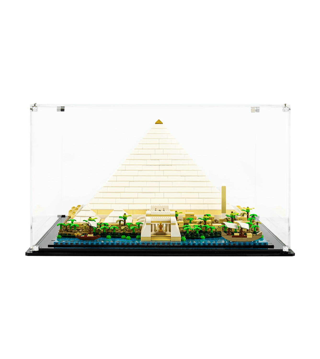 ICUANUTY Lego Display Case for The Great Pyramid of Giza 21058 - Clear Acrylic Showcase for Lego Architecture Sets - Perfect for Home Decor, Office Display & Collector's Showcase