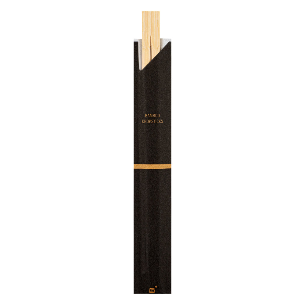 Premium Natural Bamboo Twin Chopsticks with Paper Sleeve - 8.25 Inch, 100 Count Bulk Pack - Eco-Friendly Disposable Utensils for Asian Cuisine, Sushi, Takeout & Home Dining