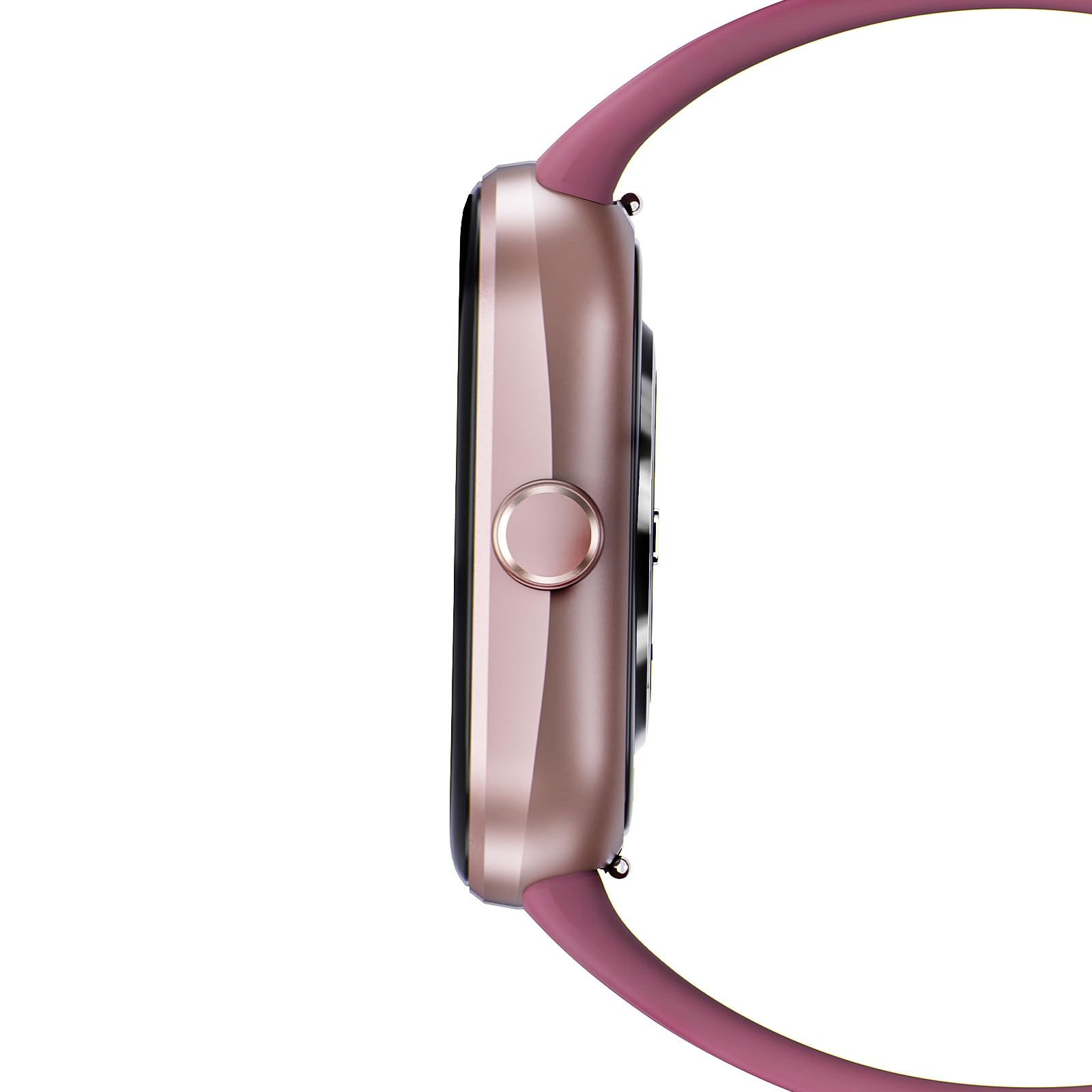 LAKEYLOYI Women's Smart Watch with Bluetooth Calling, Fitness Tracker, Waterproof, Compatible with Android & iOS - Grape Red Silicone Band for Outdoor Sports, Workouts & Daily Fashion Wear