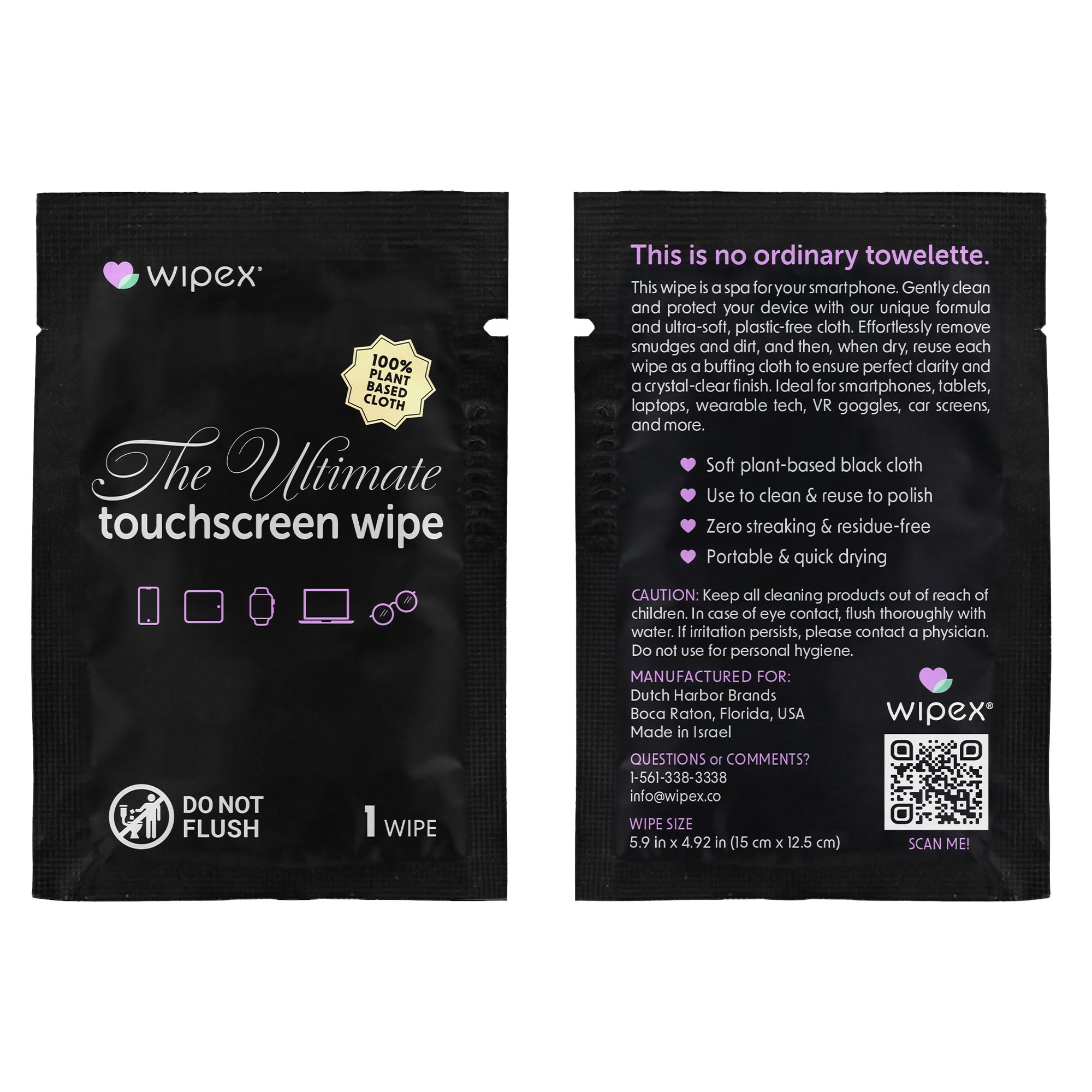 Ultimate Car Screen Cleaner Wipes - 48 Count Streak-Free Auto Screen Cleaning Cloths for Car Interior, Dashboard & Mirrors | Plant-Based Formula, No Residue | Individually Wrapped (Pack of 2) | Perfect for Road Trips, Daily Commuting & Car Detailing