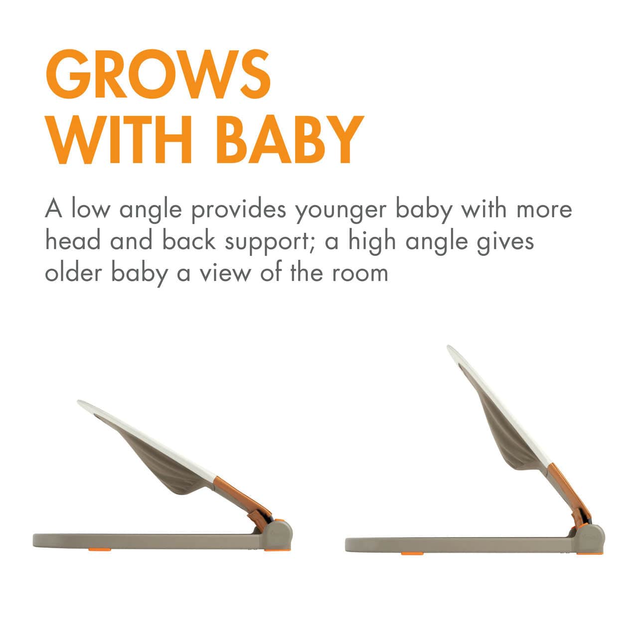 Tomy Boon Slant Bouncer - Baby Bouncer Seat with Adjustable Recline for Newborns & Infants - Perfect for Playtime, Napping & Soothing at Home or Travel