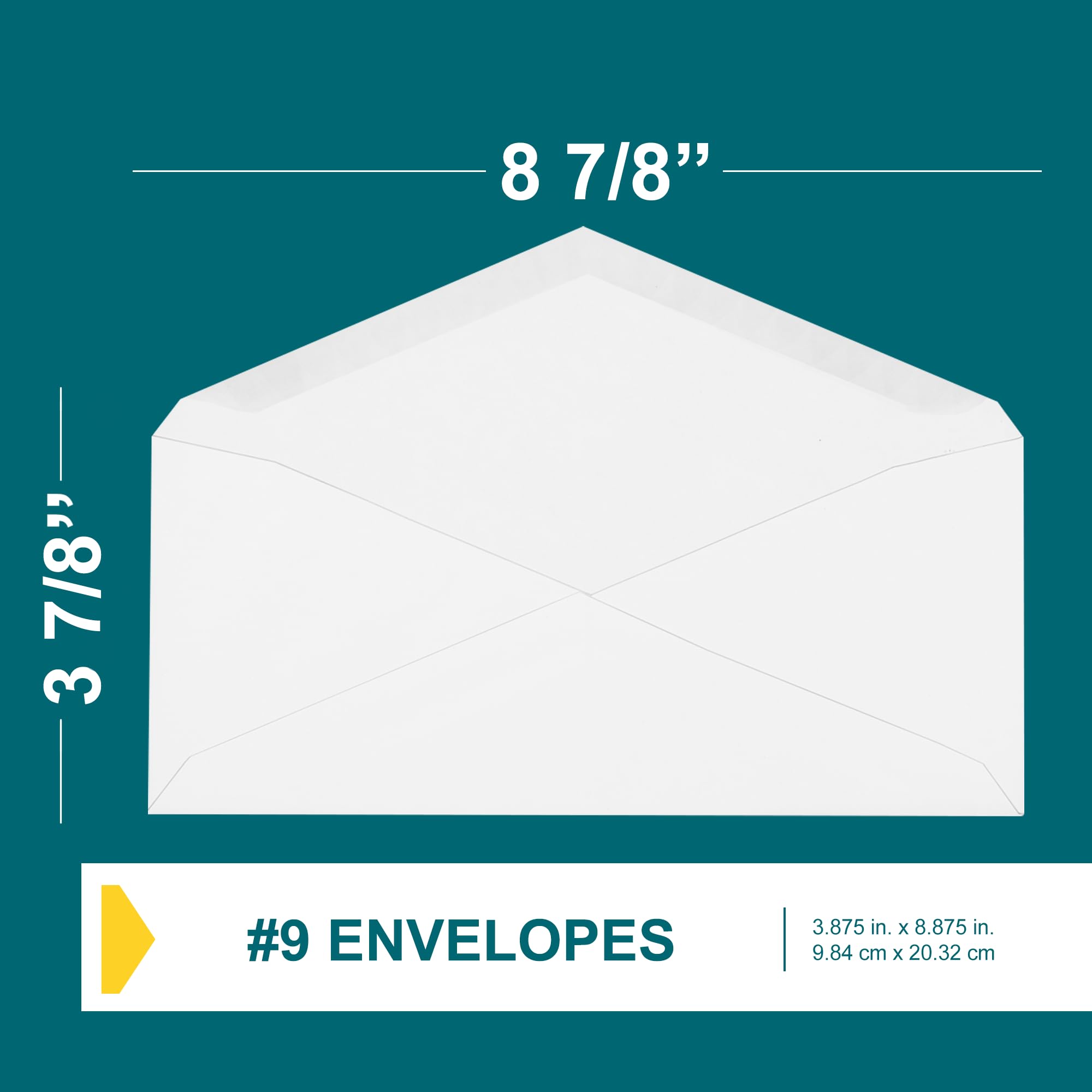 #9 Business Envelopes - 100 Pack (3 7/8