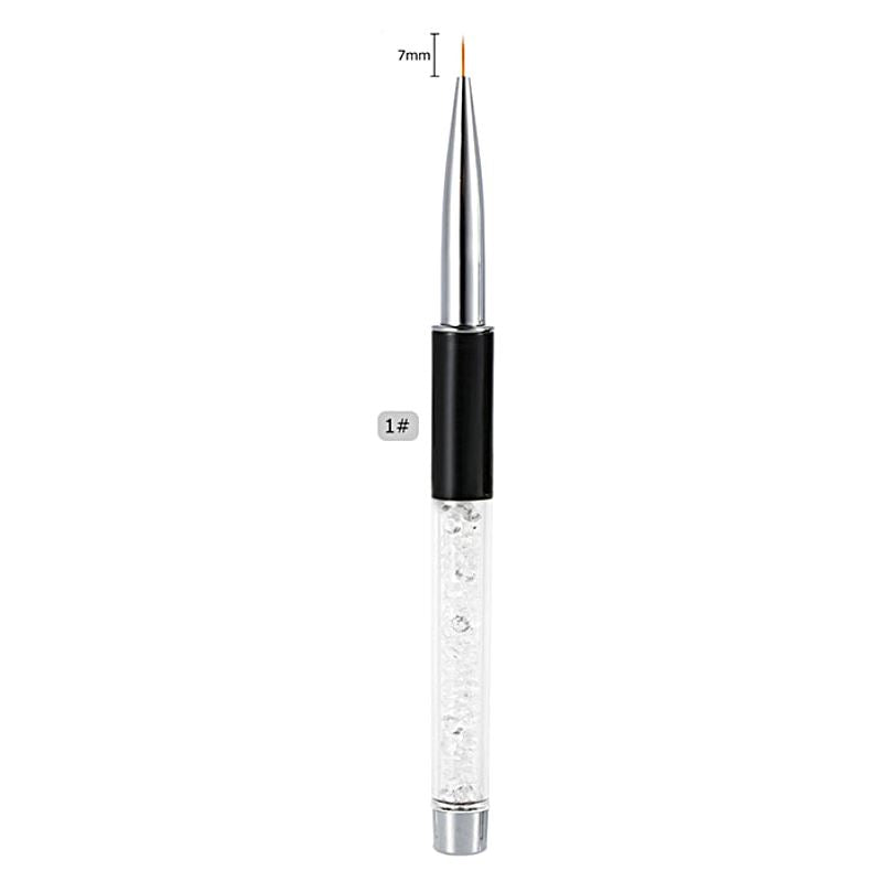 Professional Nail Art Liner Brush for Crystal Designs - Perfect for Gel Polish, Acrylic Nails & DIY Manicures at Home or Salon Use