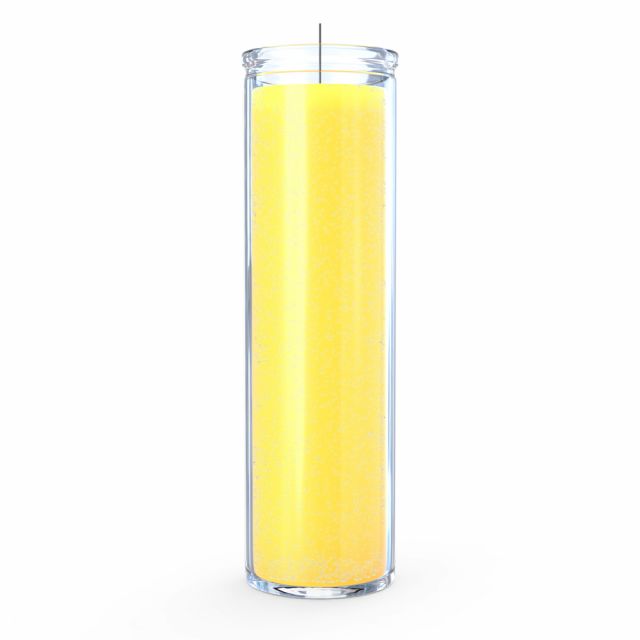 Yellow 7 Day Prayer Candle - Long Burning Religious Candles for Home Altar, Meditation & Spiritual Cleansing Rituals