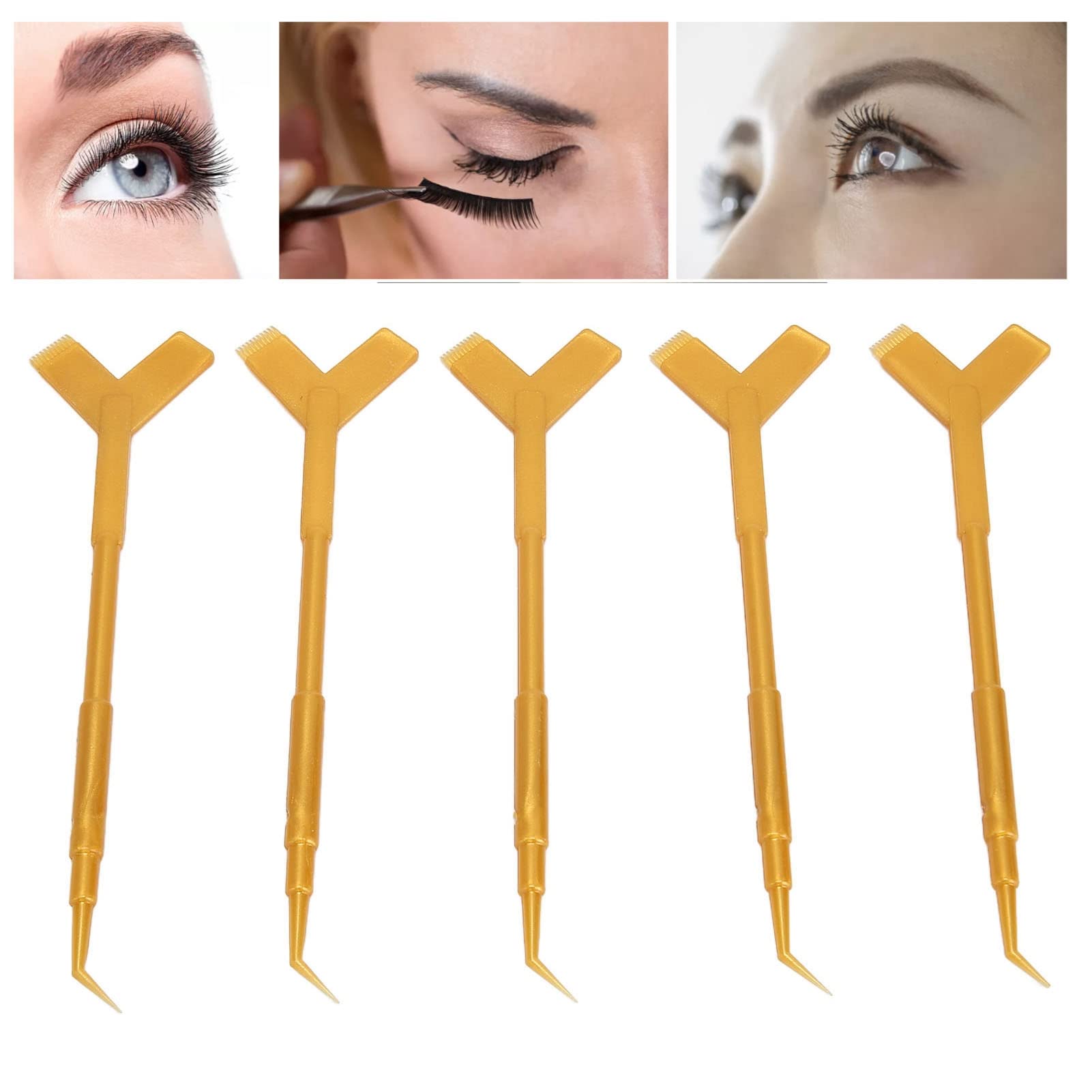 Bestalice 100pcs Y-Shape Eyelash Lift Brushes - Professional Plastic Eyelash Extension Tools for Lifting, Separation & Grafting | Perfect for Salon, Spa & DIY Home Use