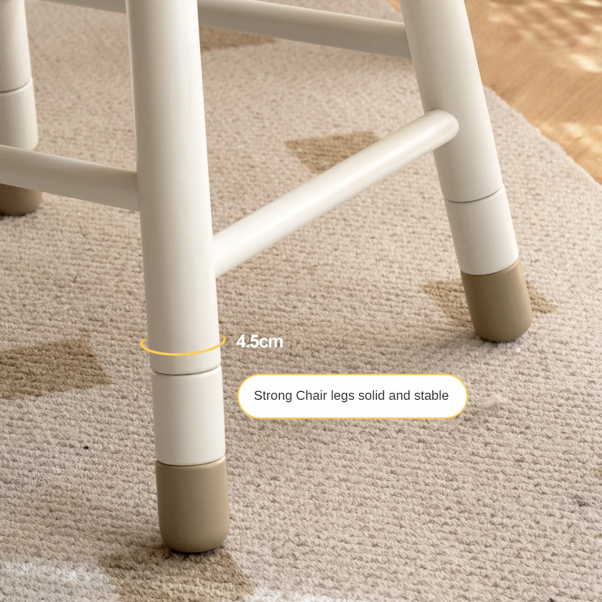 Solid Wood Lift Kid's Chair - Oak & Birch, White - Perfect for Kids' Study Desk, Playroom & Nursery