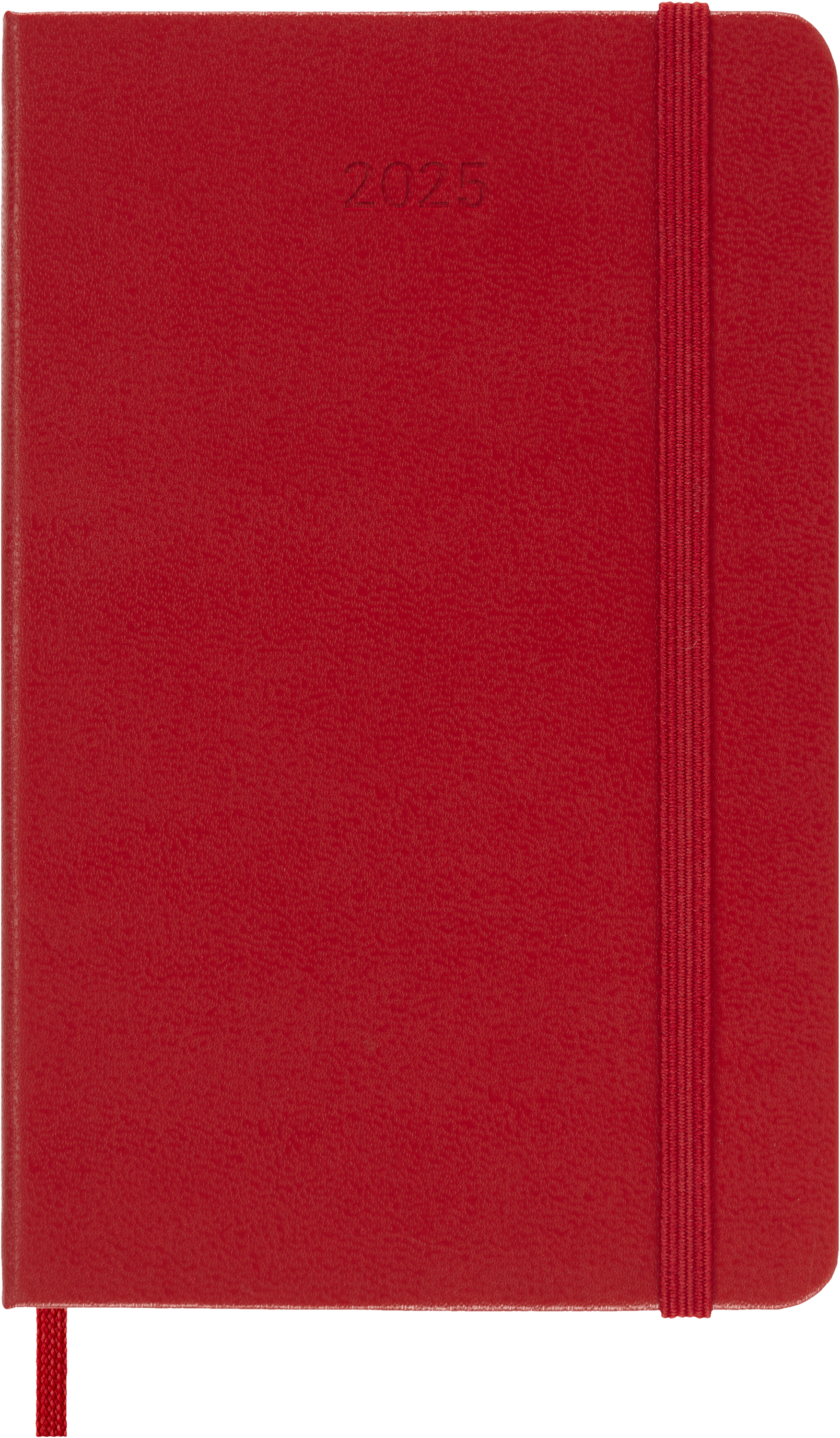 2025 Moleskine Pocket Diary - 90mm x 140mm Hard Cover, Day Per Page Planner, Scarlet Red - Perfect for Daily Journaling, Note Taking & On-the-Go Organization