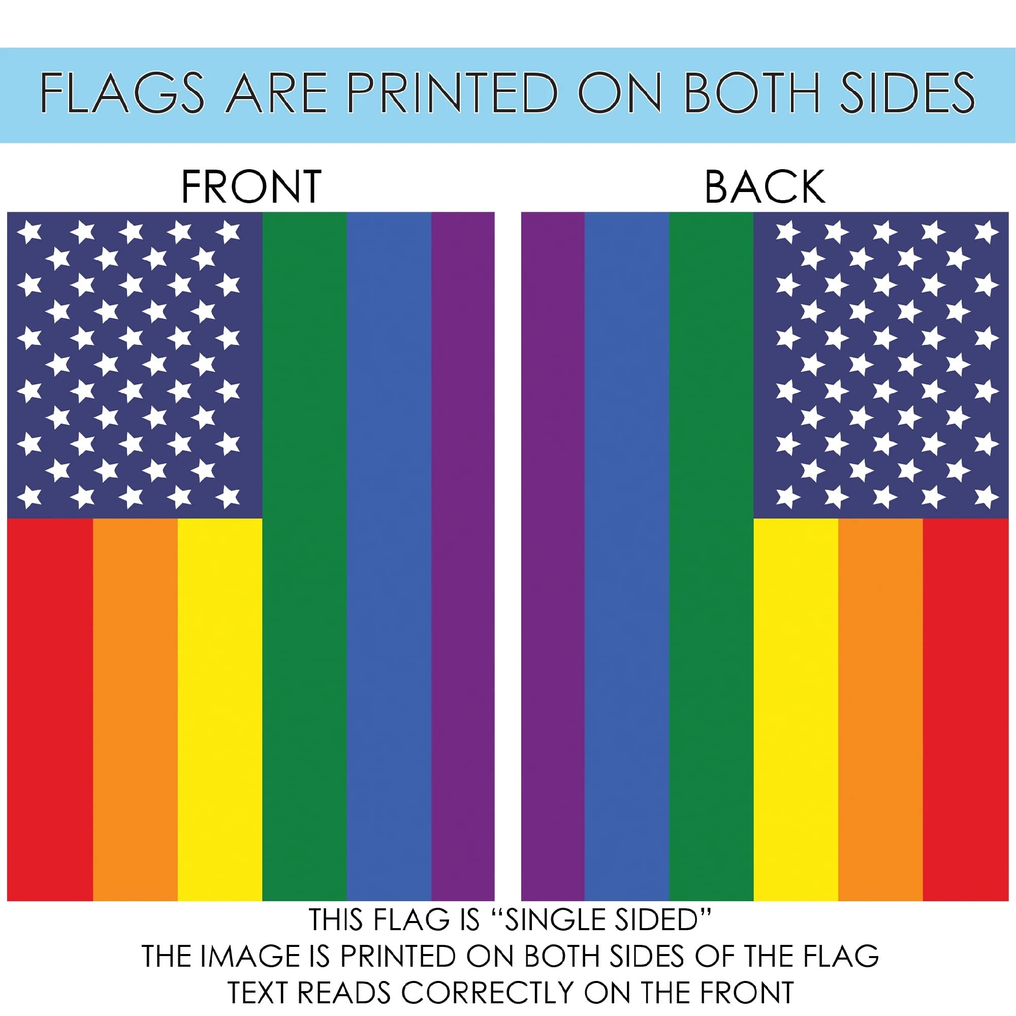 Toland Home Garden 109628 Patriotic Pride Flag - 28x40 Inch Double Sided LGBTQIA+ Garden Flag for Outdoor Yard Decoration | House Flag for Front Porch, Lawn & Patriotic Celebrations