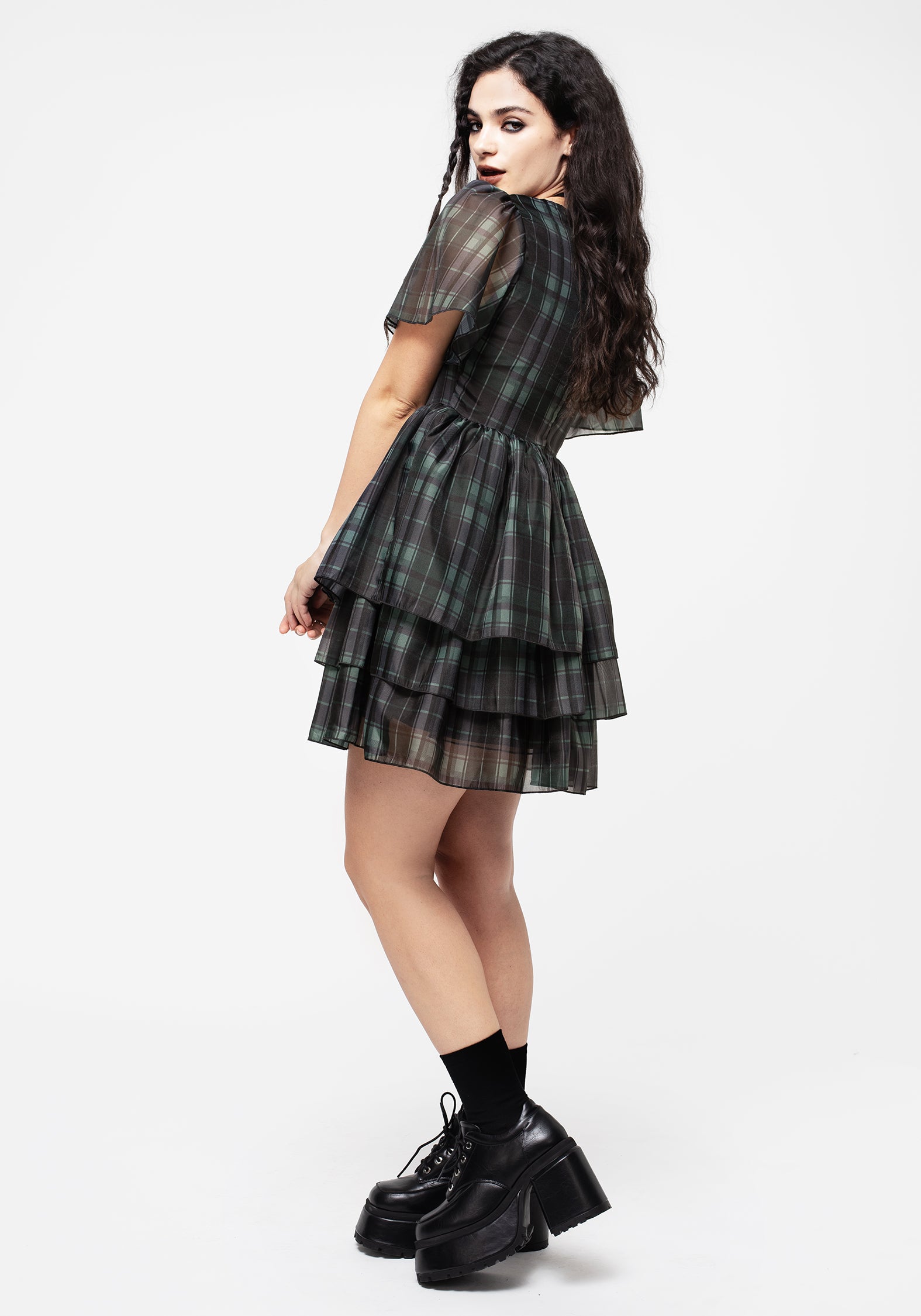 Checkmate Layered Organza Mini Dress for Women - Elegant Party & Evening Wear - Perfect for Weddings, Prom & Special Occasions