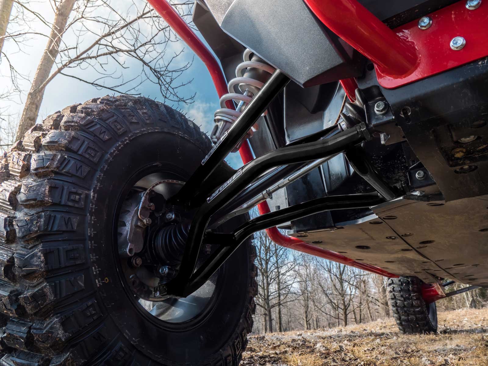 SuperATV High Clearance Lower A Arms for Polaris RZR XP 1000 & XP 4 1000 (2014-2023) - Heavy Duty Off-Road Suspension Upgrade - Black - Perfect for Trail Riding, Rock Crawling & Mudding Adventures