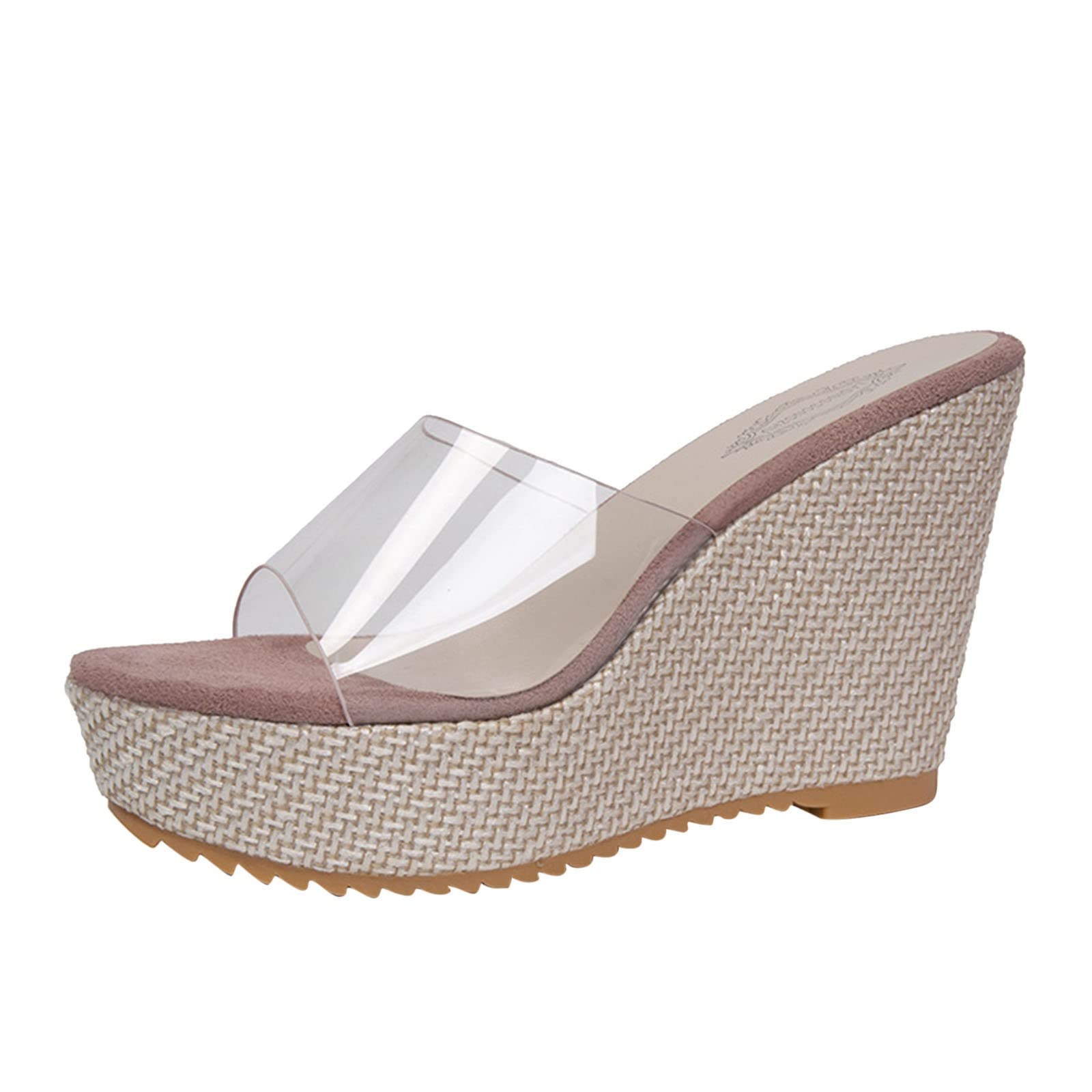 Stylish Women's Rhinestone Buckle Sandals with Thick Heel - Comfortable Summer & Spring Sport Sandals for Walking, Beach, and Casual Outings