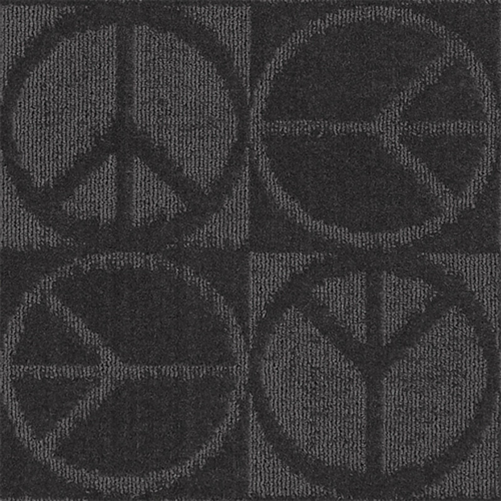 Garland Rug Large Peace 5'x7' Black Area Rug - Soft Non-Slip Living Room Carpet for Bedroom, Office & Home Decor