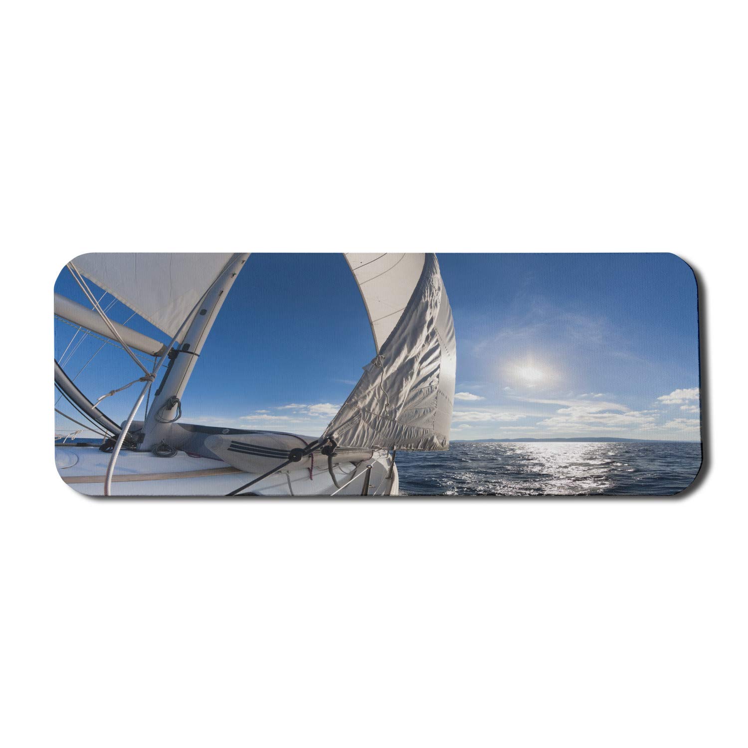 Ambesonne Sailboat Themed Non-Slip Rubber Mouse Pad - 31