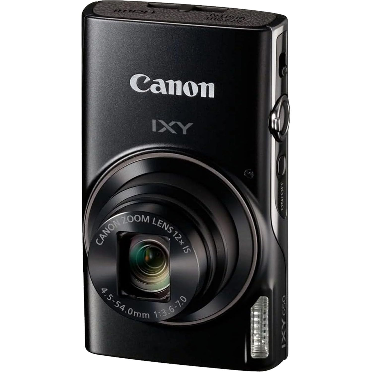 Canon PowerShot IXY 650 / ELPH 360 HS 12x Optical Zoom Digital Camera (Black) - 64GB Memory Card, Case, Tripod & Accessories Bundle - Perfect for Travel, Vlogging & Everyday Photography (Renewed)