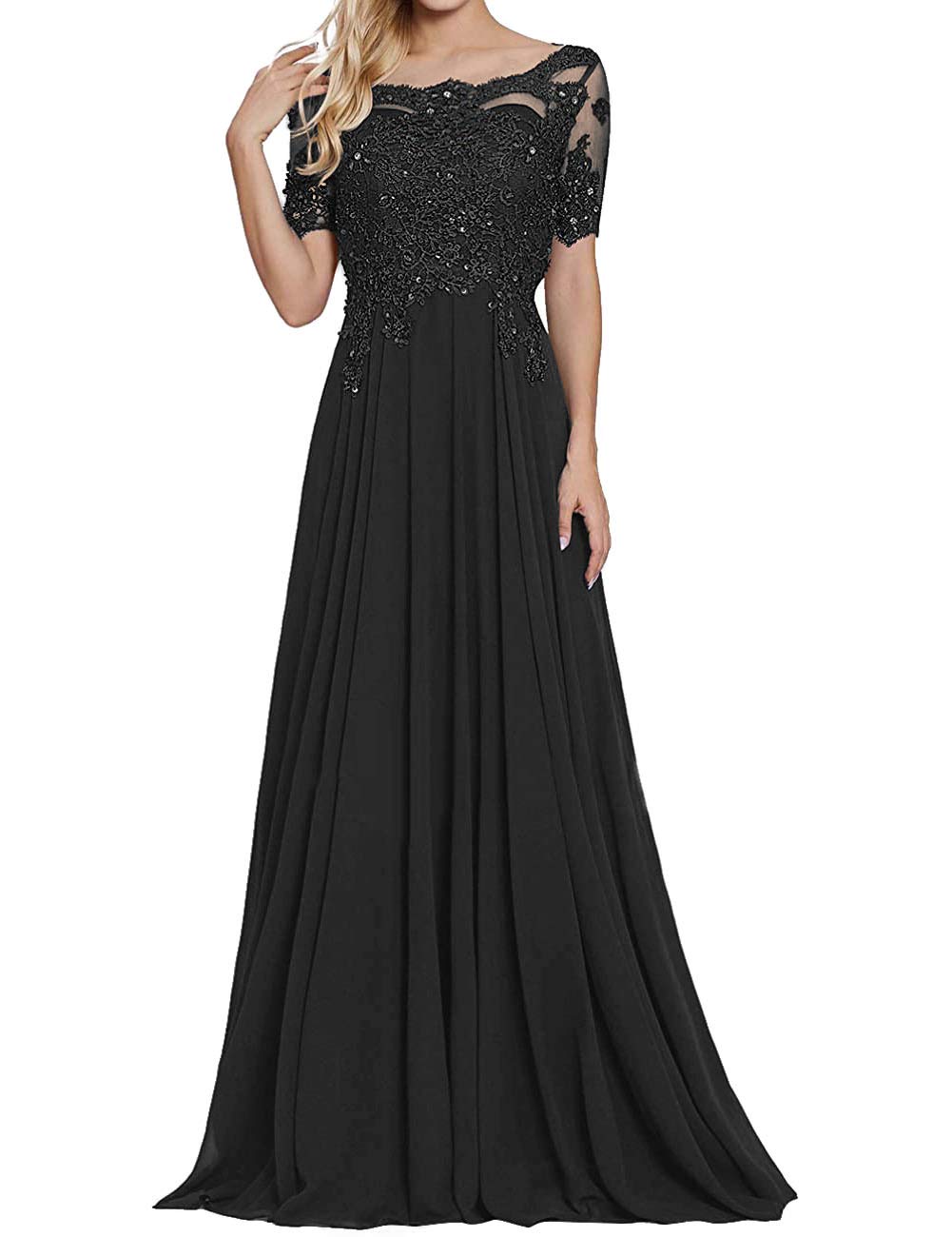 Elegant Mother of The Bride Dresses - Long Formal Evening Gowns with Lace Applique & Beading for Women | Perfect for Weddings, Galas & Special Occasions