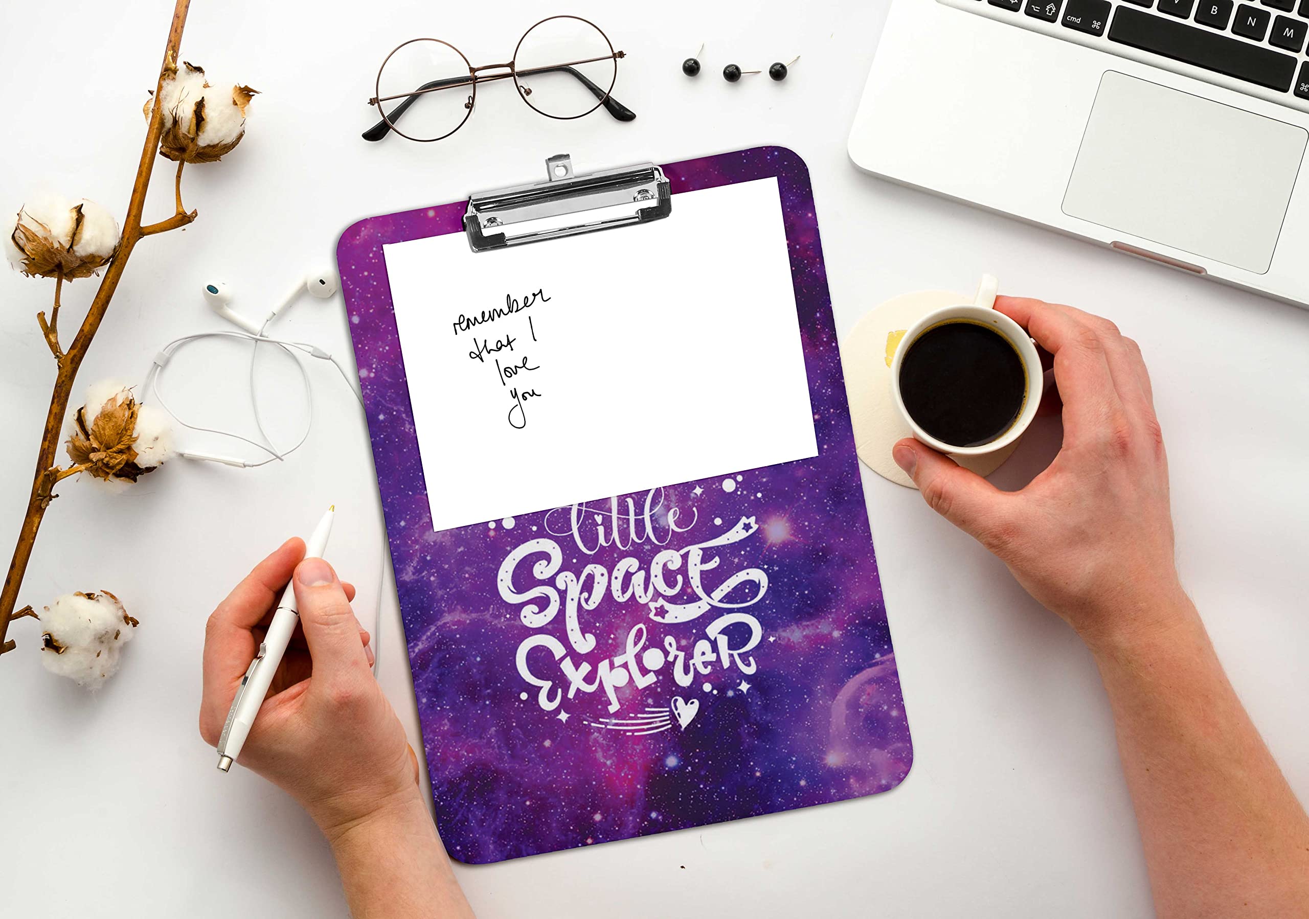Double Sided Dry Erase Clipboard 9x12.5 - Letter Size with Free Marker & Duster for Office & School Use