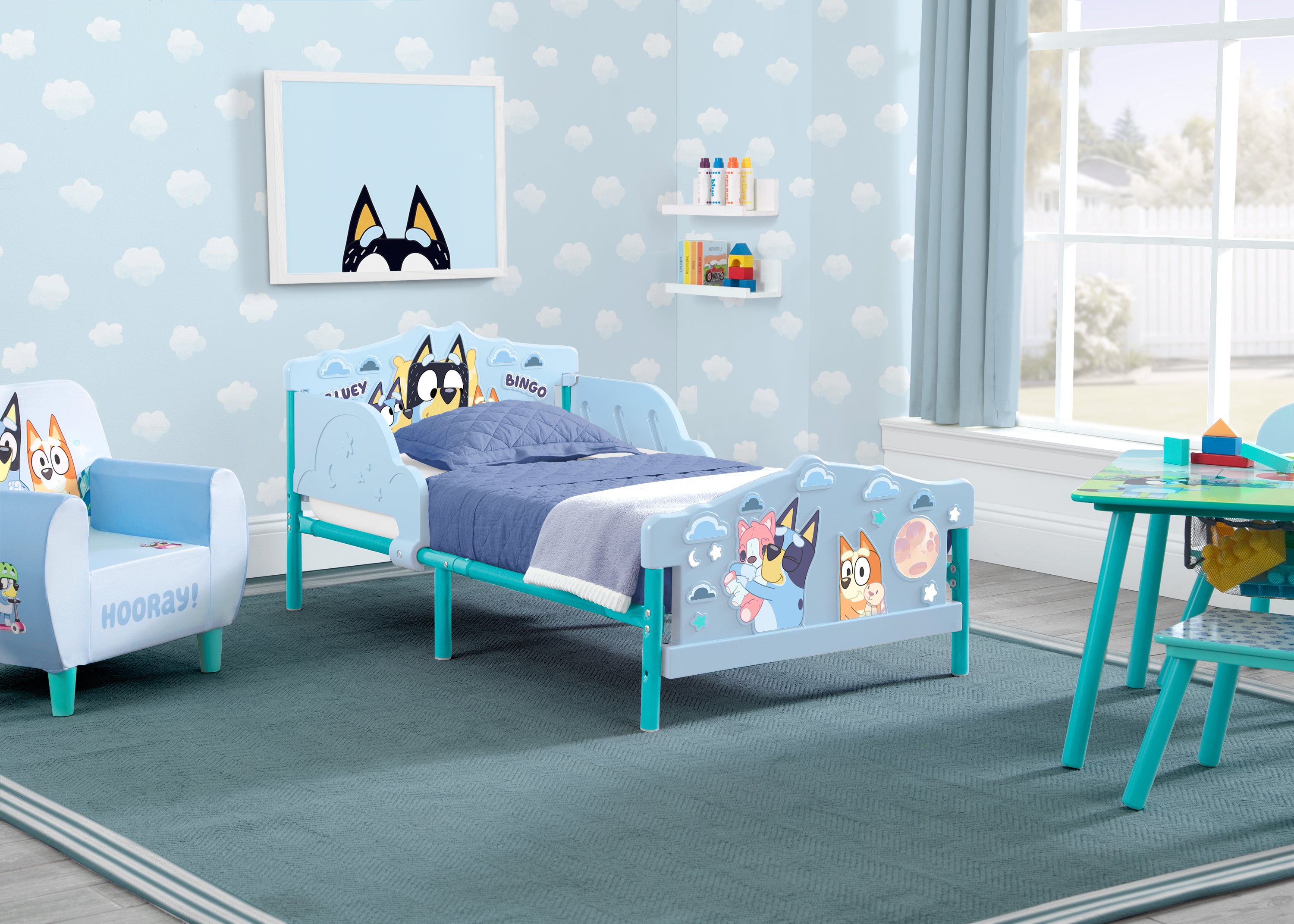 Bluey 3D Toddler Bed - Kids Themed Bed for Boys & Girls - Perfect for Nursery, Bedroom, and Playroom Decor