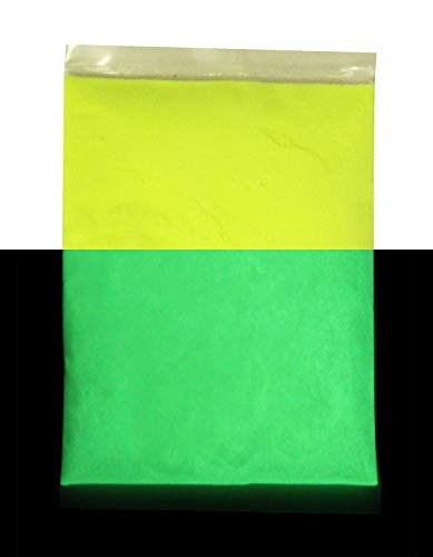 UV Chart glows CHARTREUSE