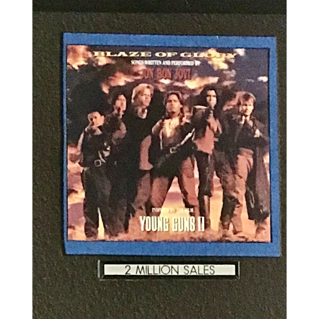 Jon Bon Jovi Blaze Of Glory 2x Platinum Album Award - RIAA Certified Collectible Music Memorabilia for Fans & Display
