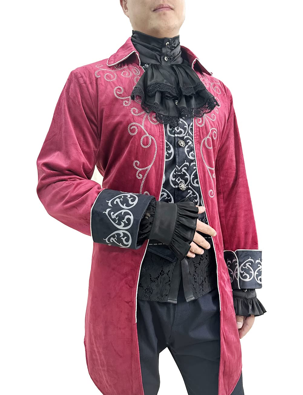 Men's Pirate Vampire Shirt - Renaissance Victorian Gothic Costume Top for Halloween, Cosplay & Medieval Themed Parties | Premium Quality Historical Reenactment Clothing