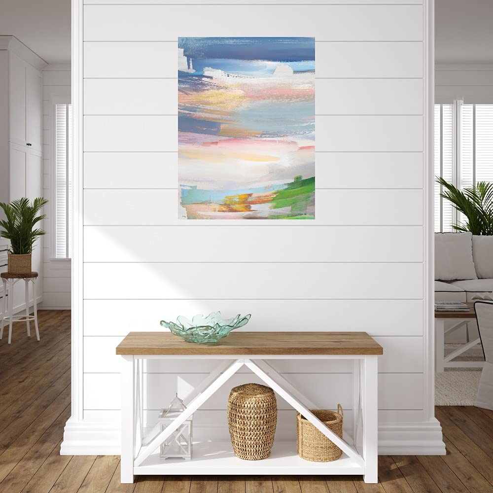 Sunset Terracotta Canvas Wall Art - Hand Painted Fine Art Decor by Willowbrook - 42x56 Inches - Ready to Hang - Perfect for Living Room, Bedroom, Office & More - Adds Warmth to Any Space