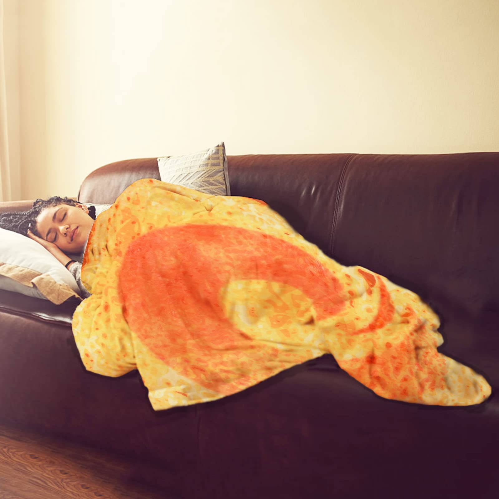 Soft Sylfairy Toast Bread Throw Blanket - Giant Microfiber Burrito Tortilla Blanket for Kids & Adults | Cozy Novelty Bed Blanket for Couch, Picnics & Movie Nights