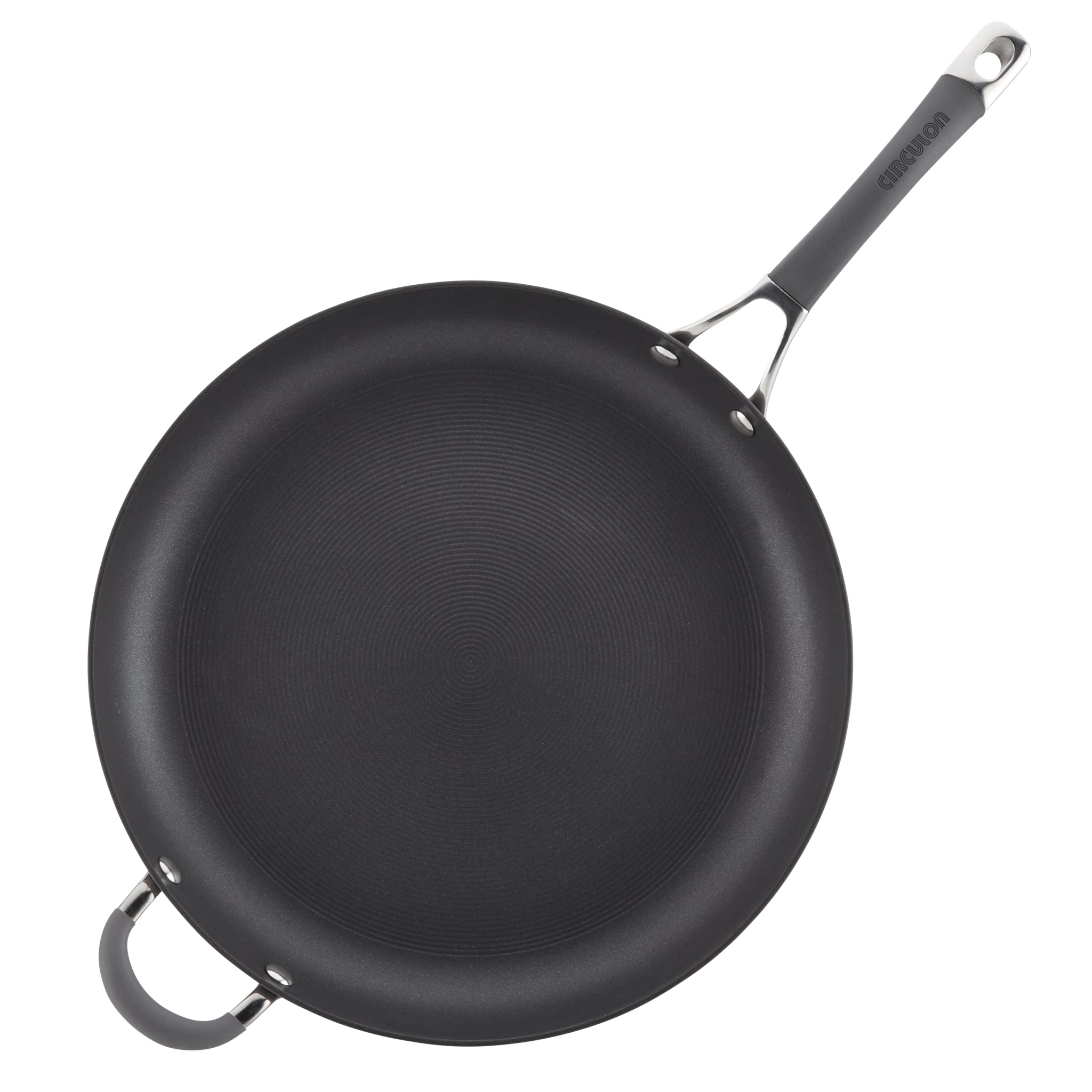 14 Inch Hard Anodized Nonstick Frying Pan - Professional Grade Aluminum Cookware for Perfect Sautéing & Frying - Ideal for Home Kitchen, Restaurant & Outdoor Cooking