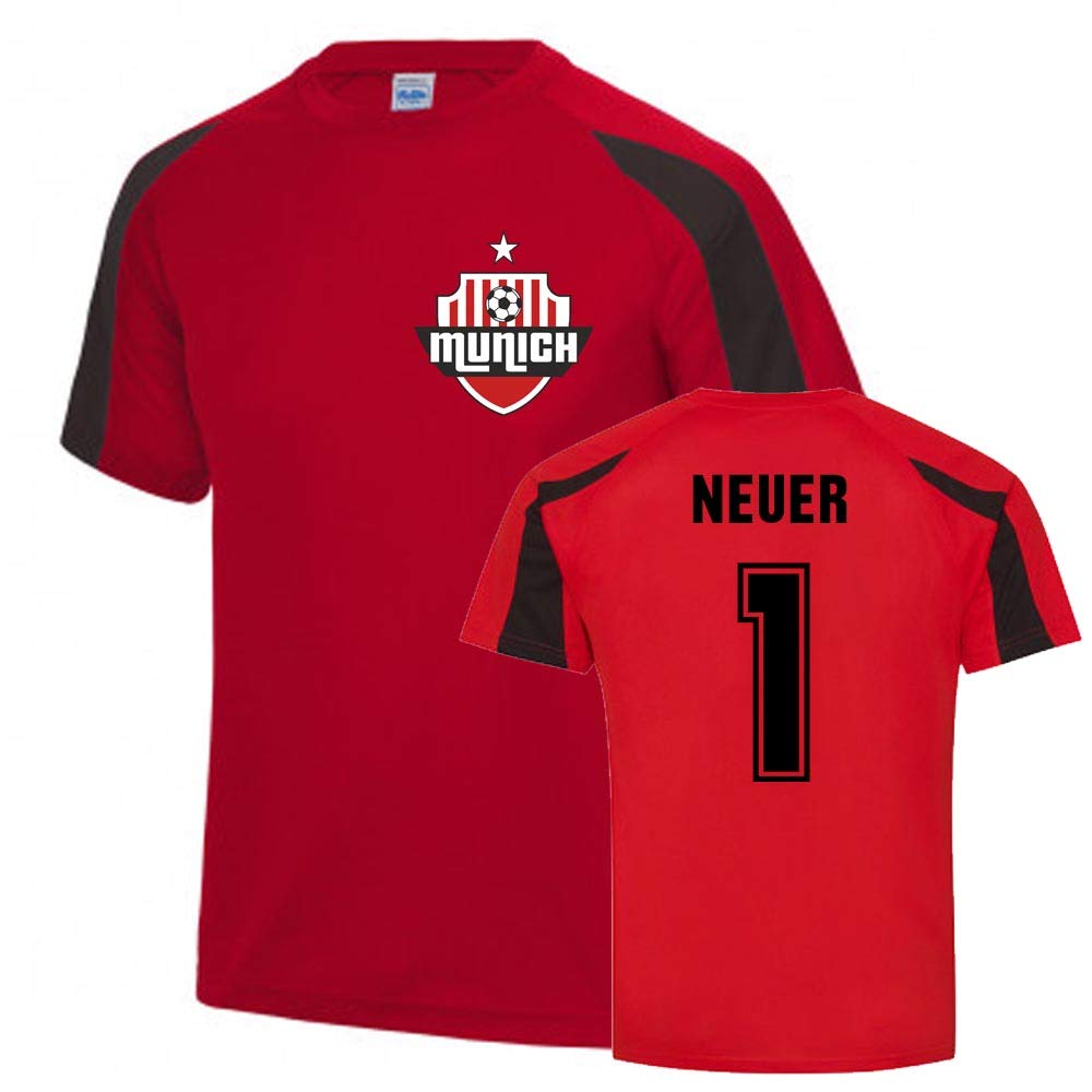 Manuel Neuer Bayern Munich Authentic Soccer Training Jersey - Red | High-Performance Football Shirt for Fans & Players | Match Day & Training Wear