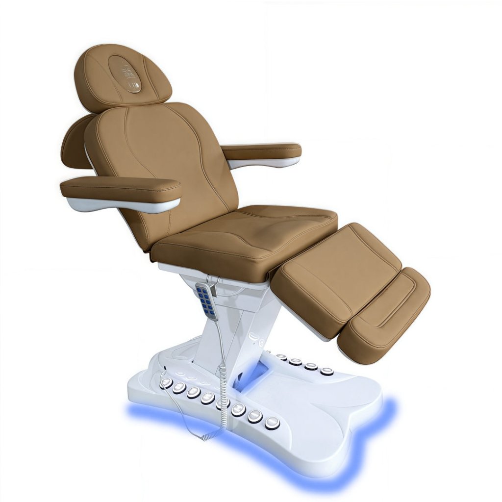 Greenlife® CarryAll 4 Motors Electric Facial Bed SPA Massage Chair with Silicone Leather - Large Foot Control Buttons & Handheld Remote - Perfect for Salon, Spa & Home Relaxation