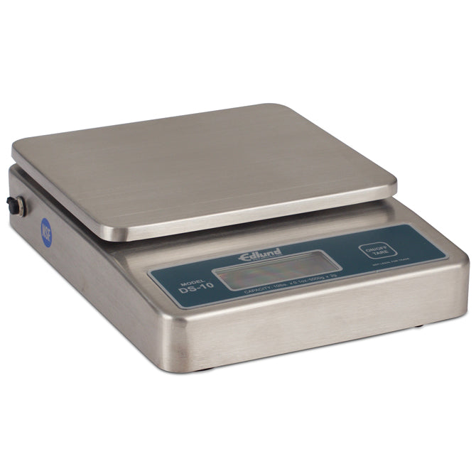 Edlund DS-10 Digital Electronic Scale - 10 lb Capacity, Stainless Steel Platform, Commercial Kitchen & Food Scale for Precise Weighing in Restaurants, Bakeries & Home Cooking