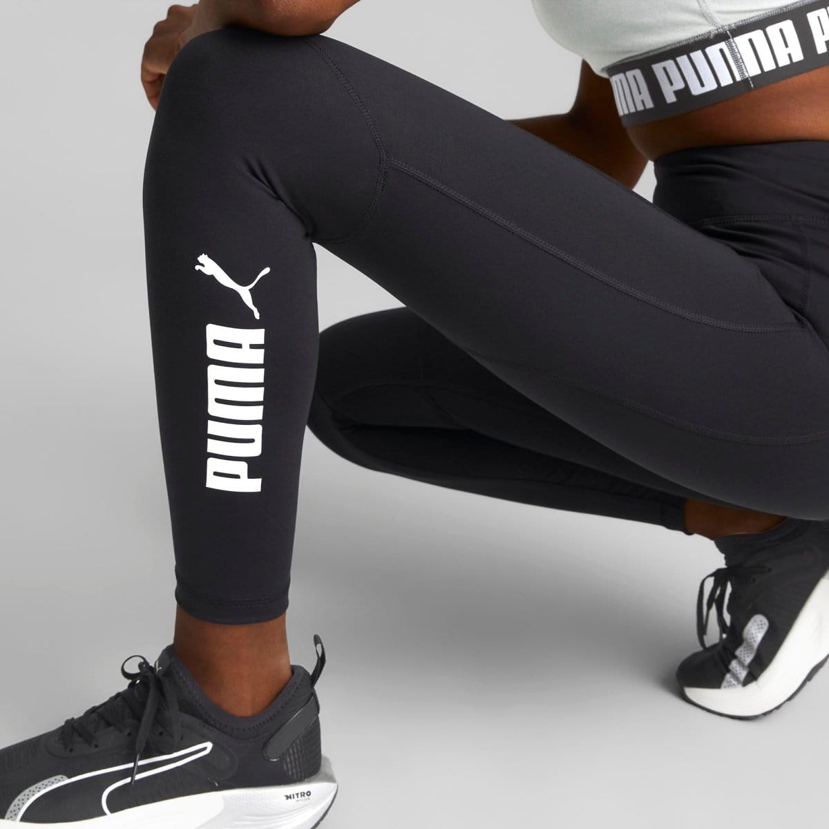 PUMA Women's Train Favorite High Waist 7/8 Black Tights - Workout Leggings for Yoga, Running & Gym - Comfortable & Breathable Activewear