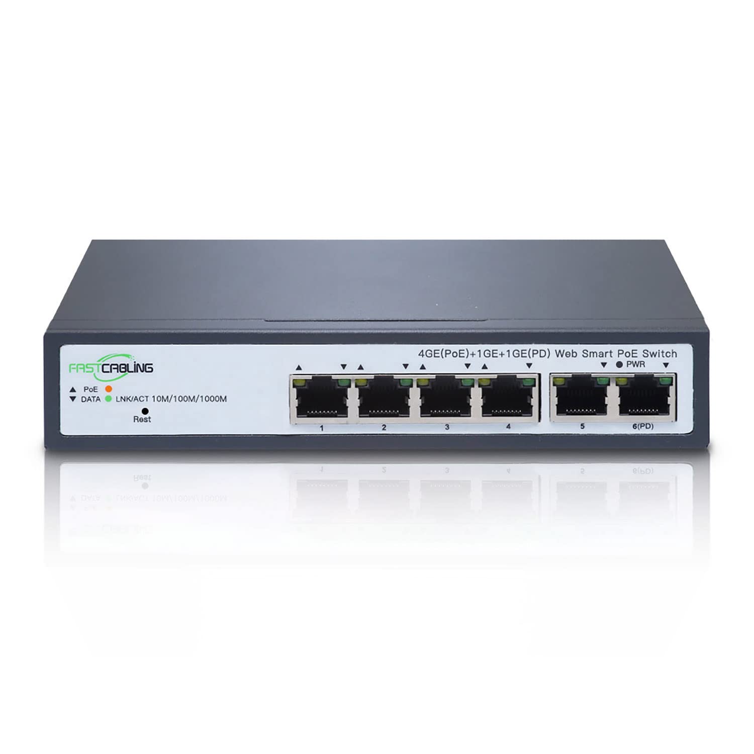 4 Port Managed PoE Passthrough Switch with VLAN & QoS - 60W IEEE 802.3at/bt Compatible - Expand Network Using Existing Cat5e/Cat6 Cables - Ideal for IP Cameras, VoIP Phones & Smart Office Setup