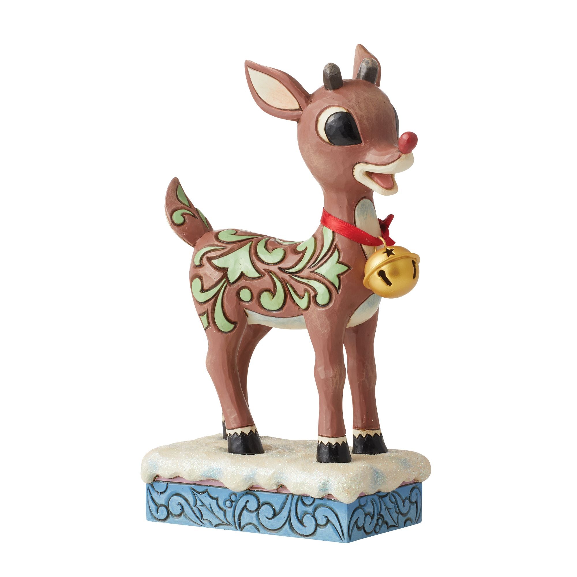 Rudolph the Red-Nosed Reindeer with Oversized Jingle Bells - Christmas Holiday Decor for Home, Party & Festive Decorations