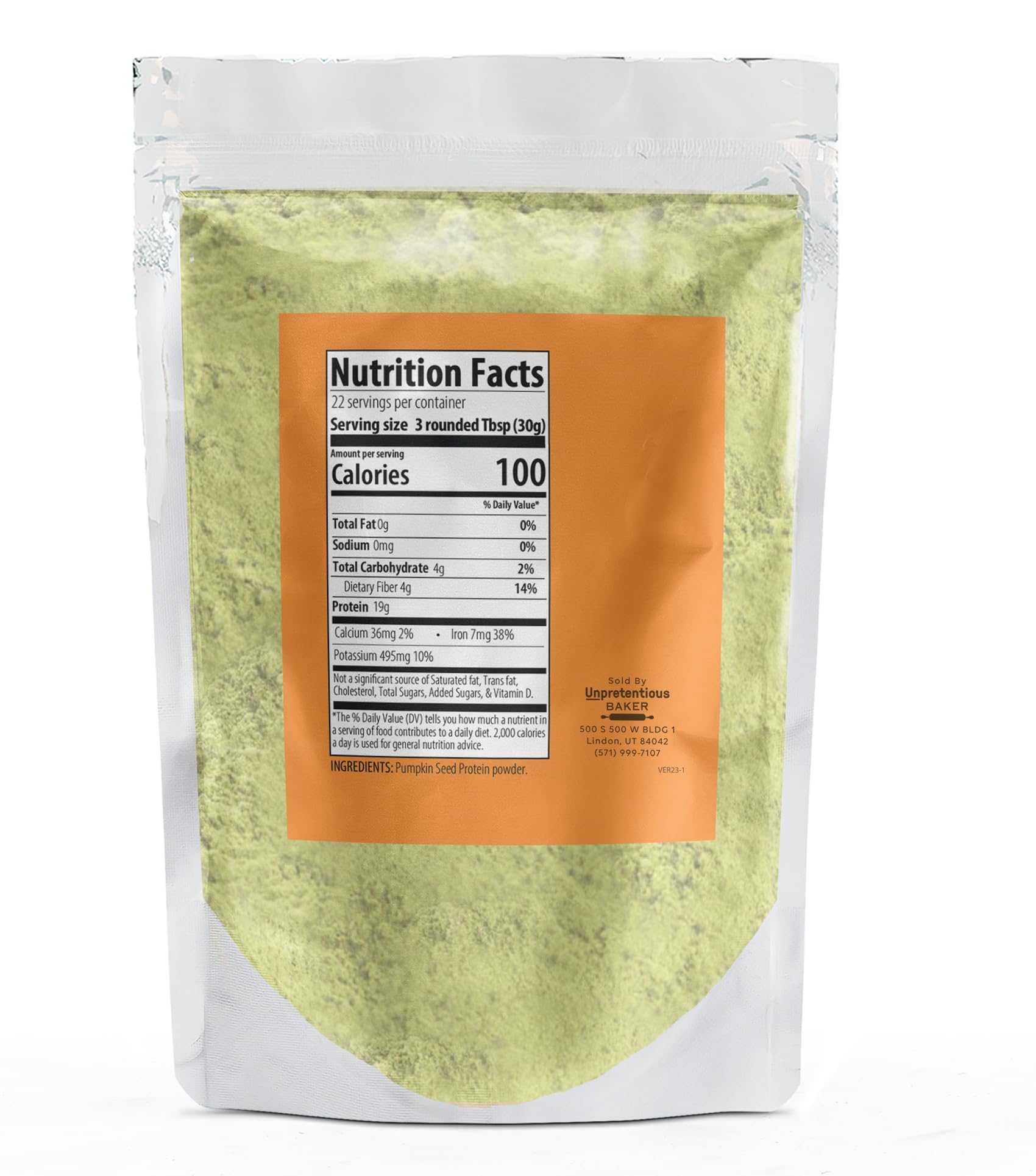 Organic Pumpkin Seed Protein Powder - 1.5 lb, Plant-Based Vegan Protein for Baking, Smoothies & Shakes | Perfect for Bread, Muffins, Energy Bars & Post-Workout Recovery