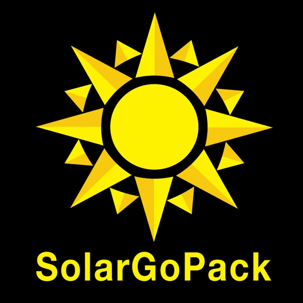 Solar Powered Backpack with 12k mAh Battery - Portable Charging for Phones & Devices, Black & Blue Hiking Backpack - Perfect for Outdoor Adventures, Travel & Emergency Power Supply