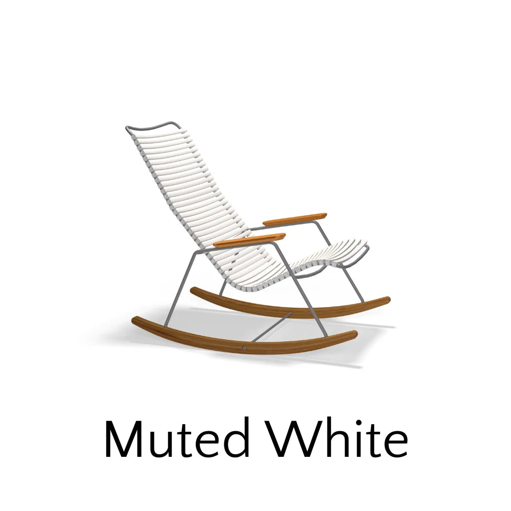 CLICK Outdoor Rocking Chair - Patio, Garden & Porch Relaxation - Comfortable All-Weather Wicker Rocking Chair for Backyard, Poolside & Deck Use