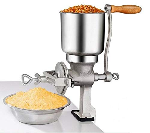 Electric Corn Grinder for Home Use - Hand Crank Grain Mill for Corn, Coffee Beans & Spices | Perfect for Baking, Brewing & Homemade Flour