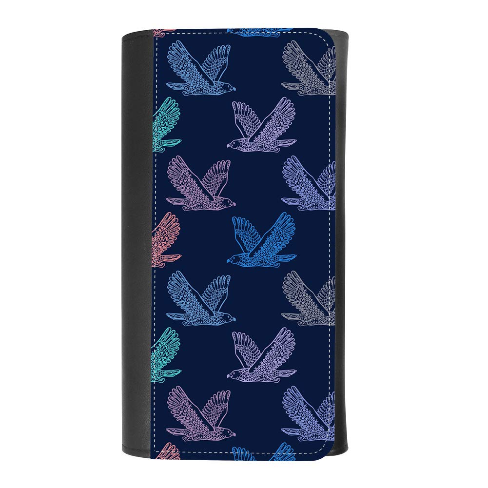 Flying Eagle Women's Patterned Leather Buckle Trifold Wallet with Credit Card Holder & Phone Pocket - RFID Blocking Wallet for Women, Perfect for Travel, Shopping & Everyday Use