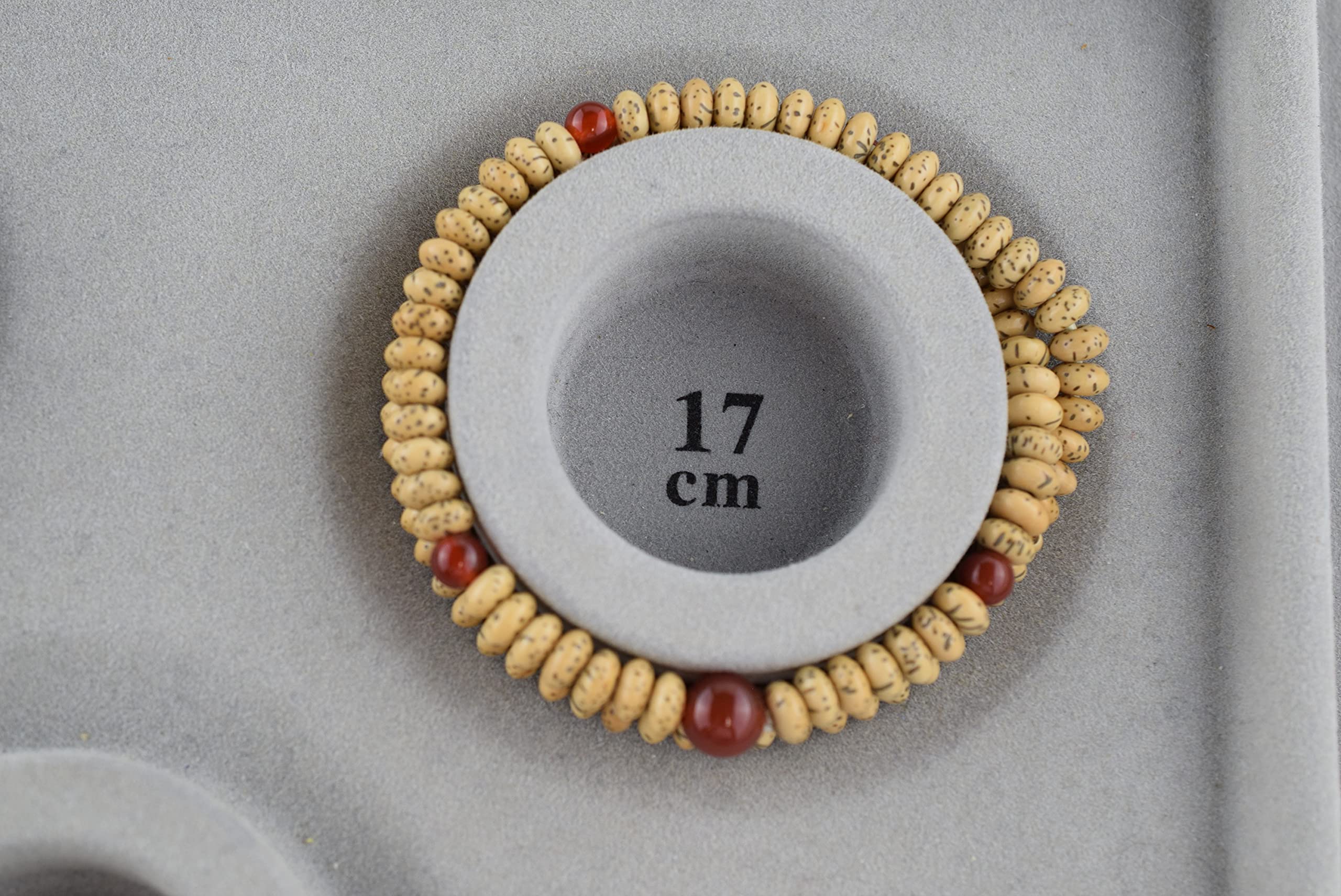 108 Beads Bodhi Tree Wood Red Agate Bracelet - Japanese Juzu Prayer Beads & Asian Rosary Mala Beads - Handmade Wooden Bracelet Gift for Men & Women - Meditation, Yoga, Spiritual Healing & Buddhist Prayer Accessories