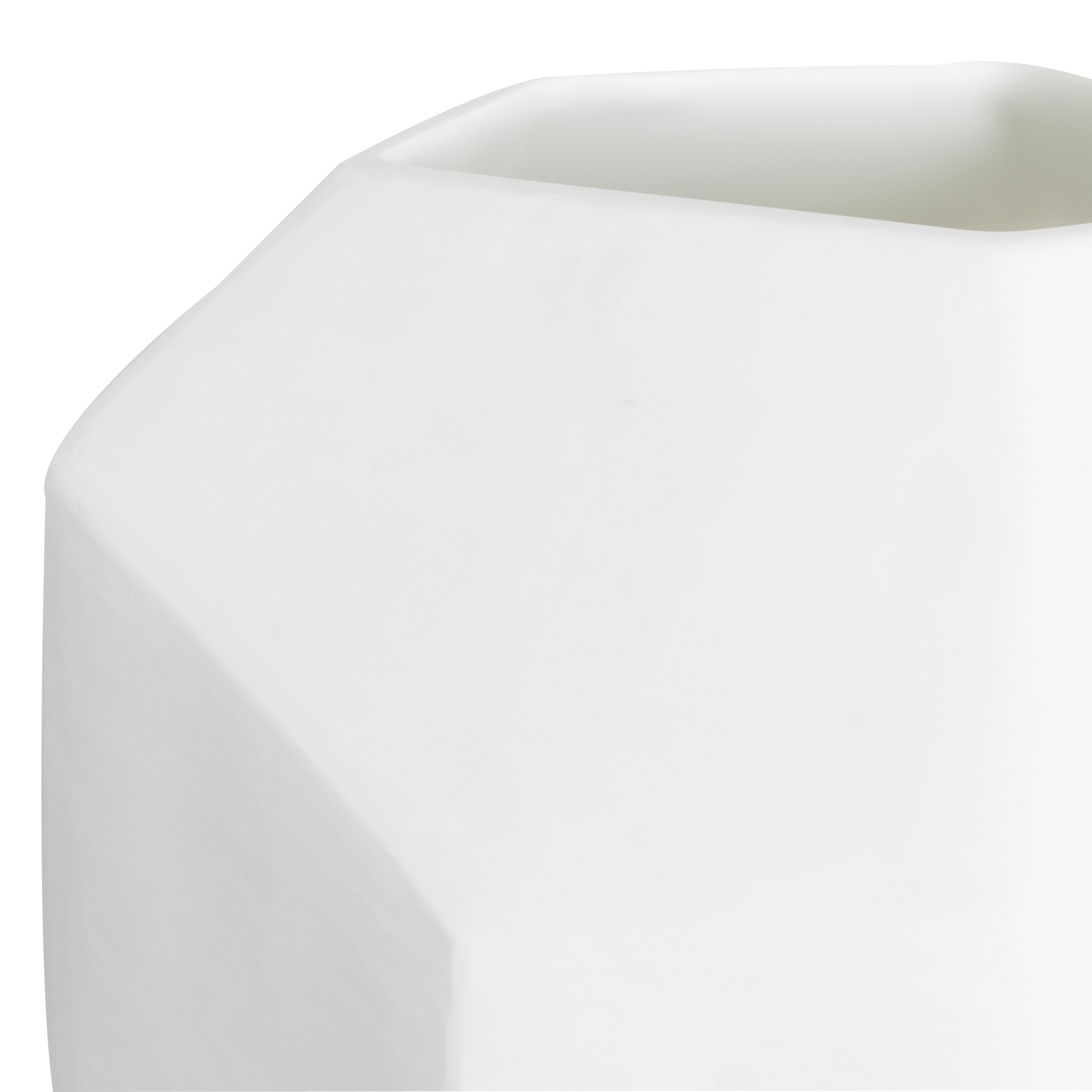 Modern Cubist Opal Glass Vase - Unique Geometric Home Decor for Living Room, Dining Table, or Wedding Centerpiece
