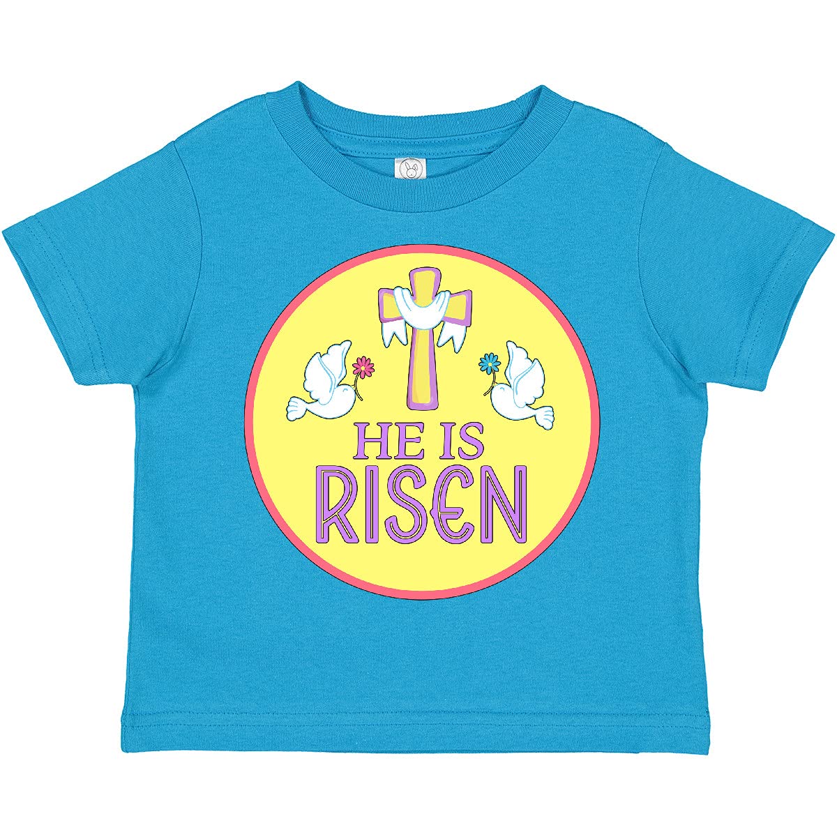 Inktastic He is Risen Easter Toddler T-Shirt - Cute Christian Baby Tee for Boys & Girls - Perfect for Easter Sunday, Church, Family Photos & Holiday Celebrations
