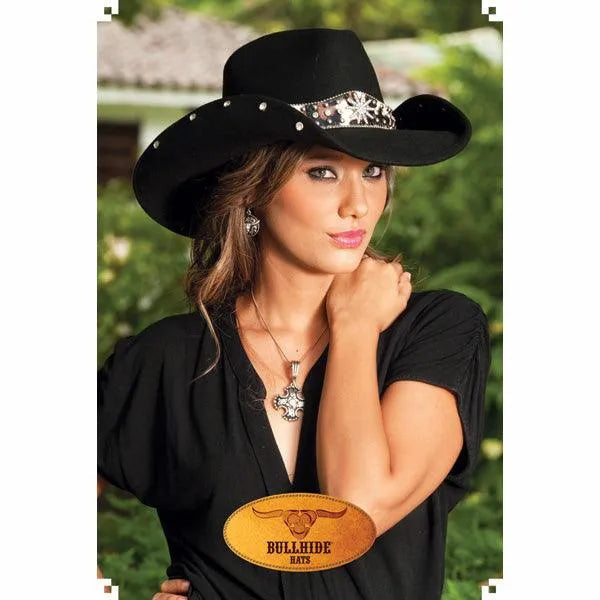 Bullhide Euphoria Shapeable Wool Felt Cowgirl Hat for Women - Western Fashion Accessory for Rodeo, Horse Riding & Country Events