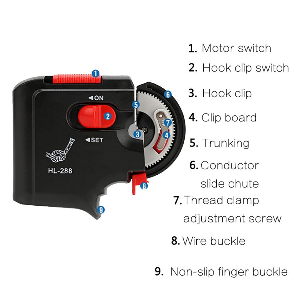 Automatic Portable Electric Fishing Hook Tier Machine - Fast & Easy Fishing Hook Tying Tool for Anglers - Durable Fishing Accessories for Freshwater, Saltwater, Ice Fishing (Green)