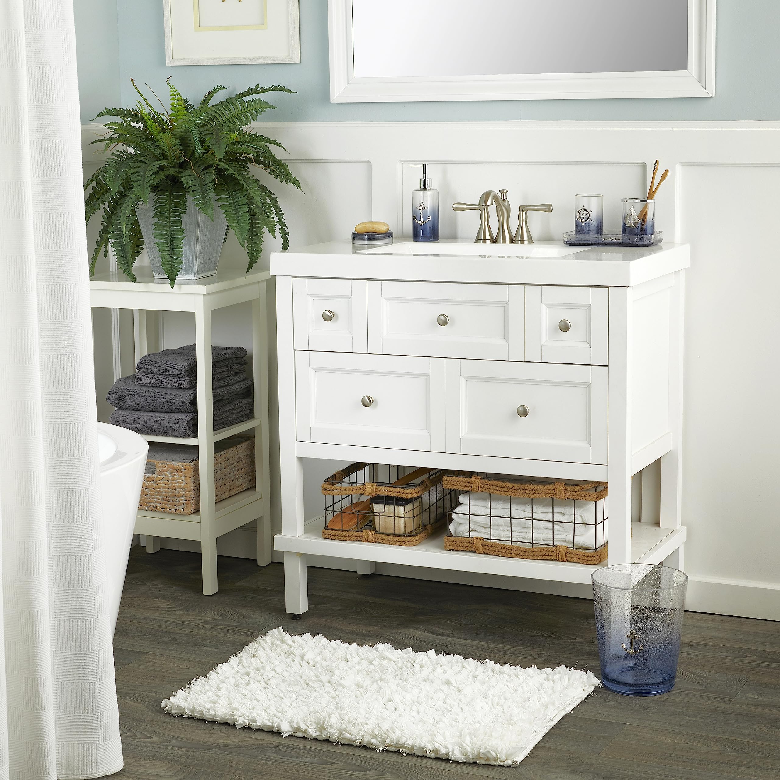 SKL Home Anchors Soap Dish - Bathroom & Kitchen Organizer