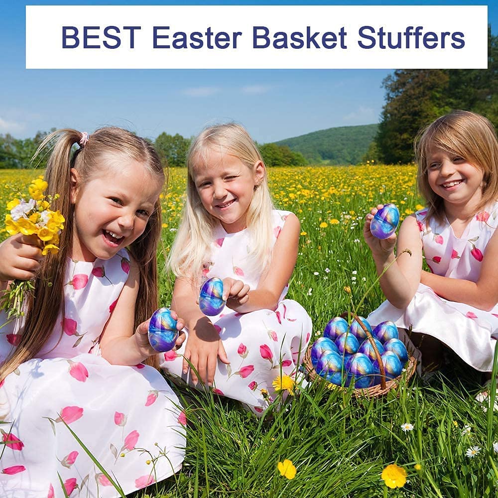 6 Pack Easter Eggs Slime Toys for Kids - Fun Sensory Play for Toddlers, Boys & Girls - Perfect Easter Egg Fillers, Party Favors & Basket Stuffers - Great for Easter Celebrations, Classroom Activities & Stress Relief